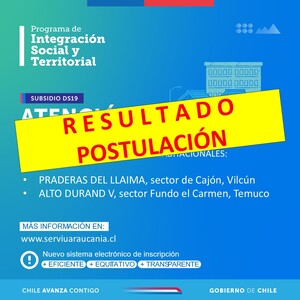 Llamado a Postulación Proyectos DS19 