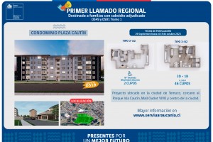 PRIMER LLAMADO REGIONAL 2023 PROGRAMA DE INTEGRACIÓN SOCIAL Y TERRITORIAL PROYECTO D.S 19 PLAZA CAUTÍN COMUNA DE TEMUCO